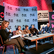 Nagroda im. Zbyszka Cybulskiego 2024. Agnieszka Szydłowska, Jędrzej Hycnar, Filip Pławiak, Sandra Drzymalska, Jacek Cegiełka, Karolina Kosińska. Fot. Katarzyna Rainka